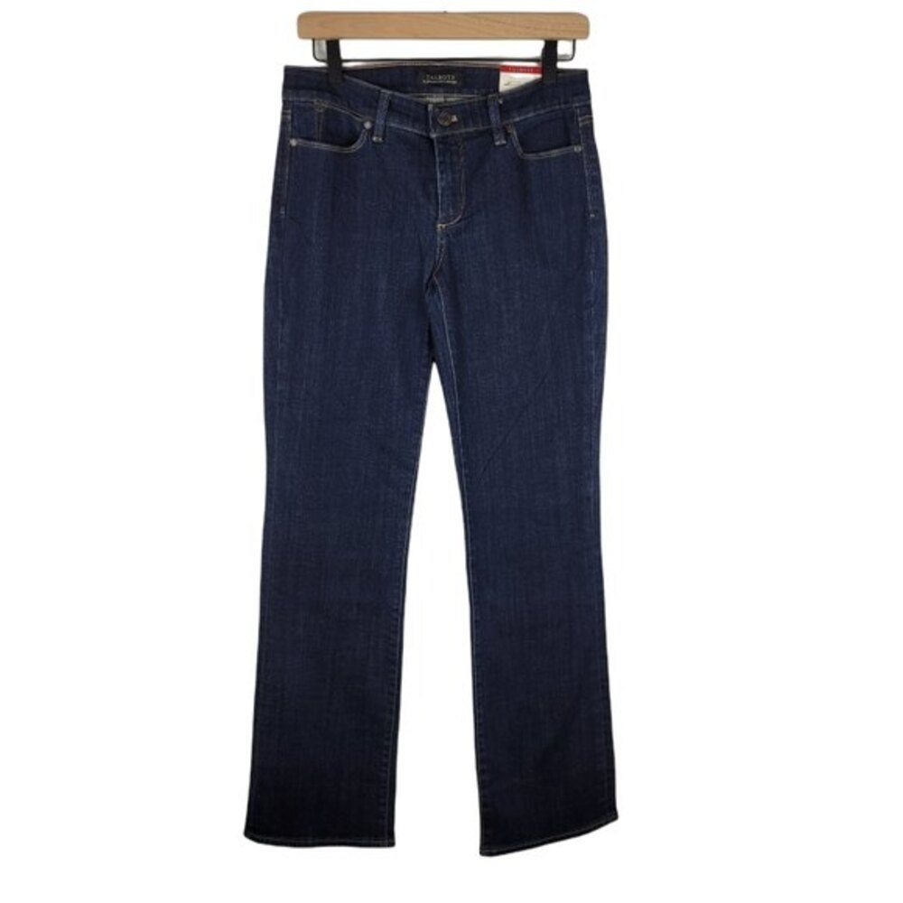 NWT Talbots Flawless Five-Pocket Bootcut Jean, Dark Wash, size 4, New With Tags